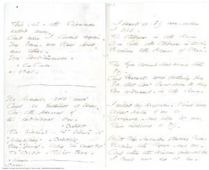 Pages from Emily Dickinson's small poetry booklet "fascicles"