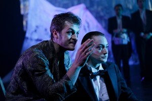 Jay Myers as Orsino and Allie Pratt as Viola. Photo by John Ulman. 